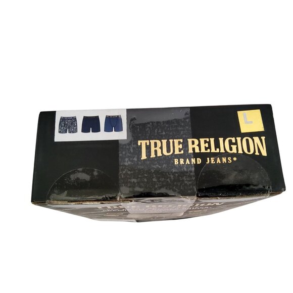 True Religion Mens 3-Pack Fly Front Boxer Briefs Premium Cotton Stretch Size L - Picture 3 of 5